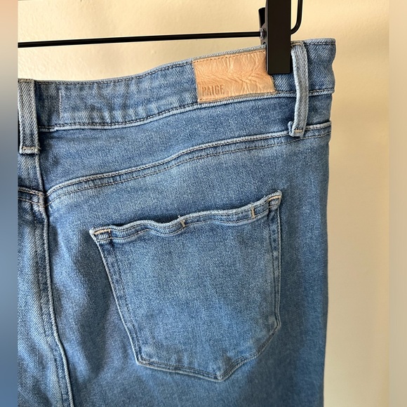 PAIGE Denim Stella Straight Jeans Distressed Size 33 - Picture 8 of 14